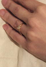 Engagement Ring K18YG Rough Diamond