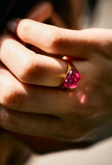 【一点もの】Pink Tourmaline Mini Rock Ring Crystal