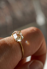 Diamond Quartz Gem Ring