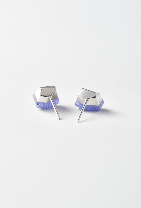 [一点もの] Tanzanite Rock Pierced Earrings Crystal (Pair)