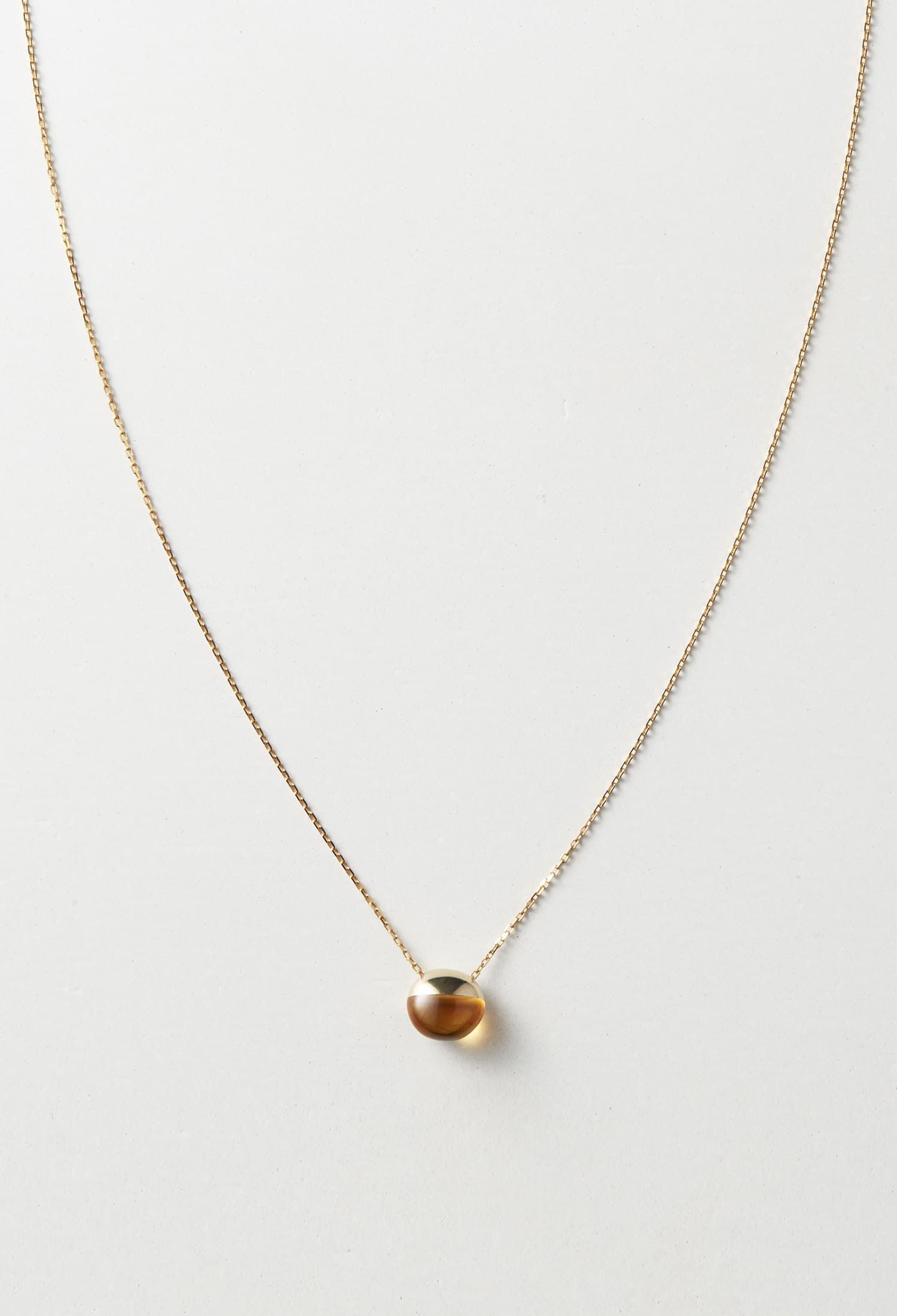 Citrine Rock Necklace / Horizontal Round SizeS – bororo