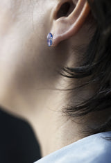 Sapphire Crystal Pierced Earring