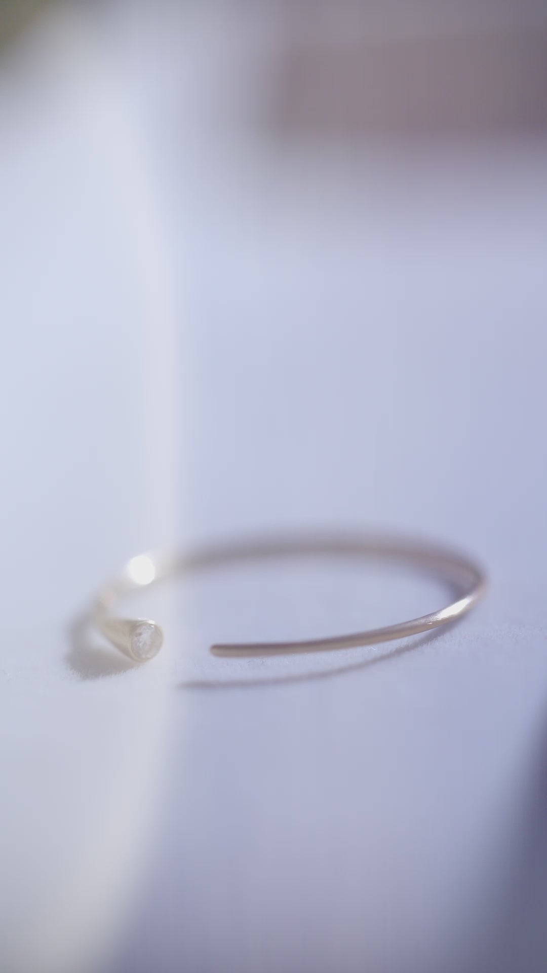 wedge hoop / L / K18YG / Diamond / Matte