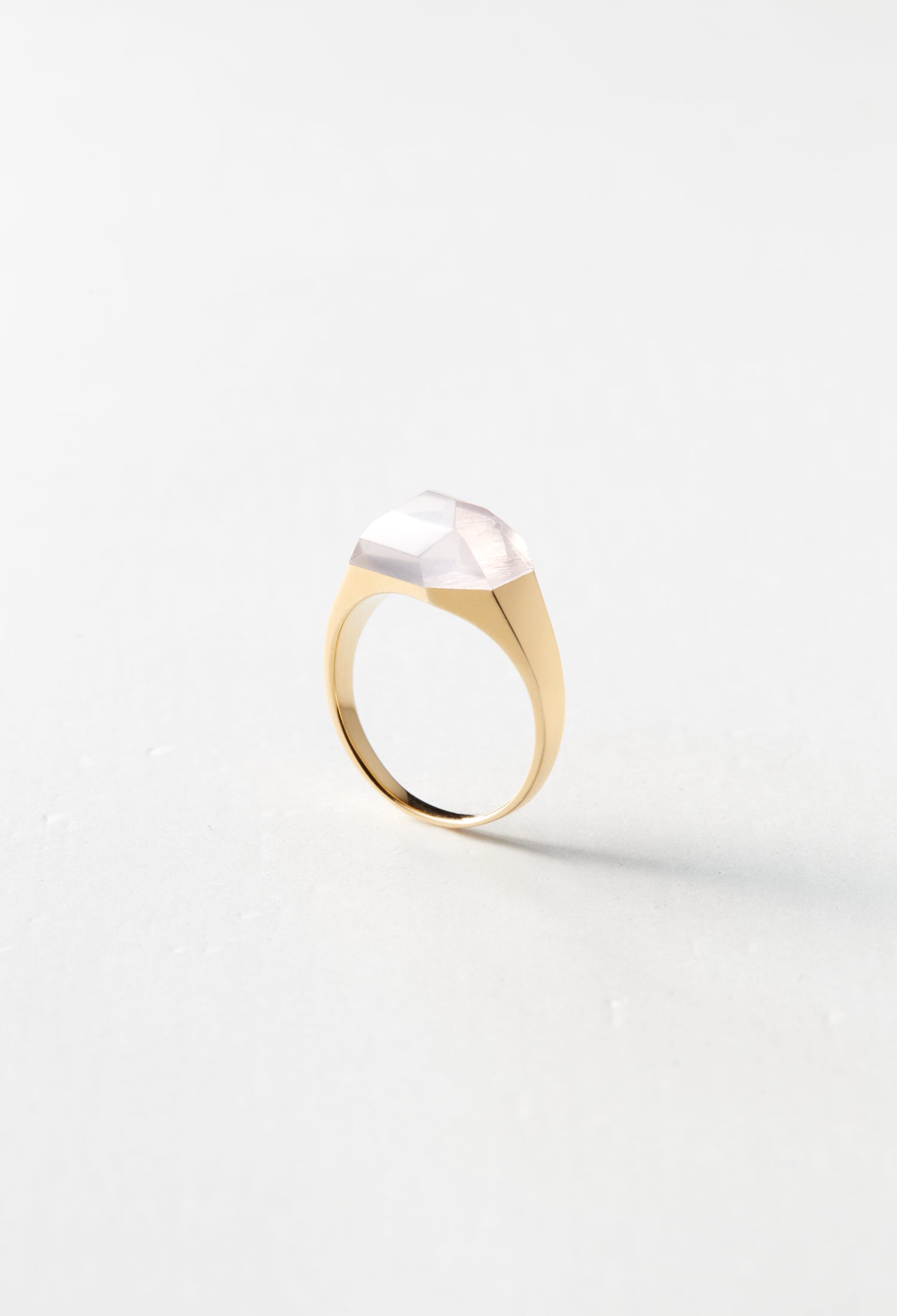 Rose Quartz Mini Rock Ring / Crystal – bororo