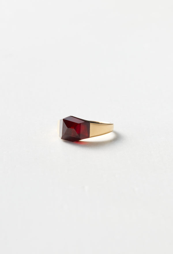 Garnet mini Rock Ring / Crystal