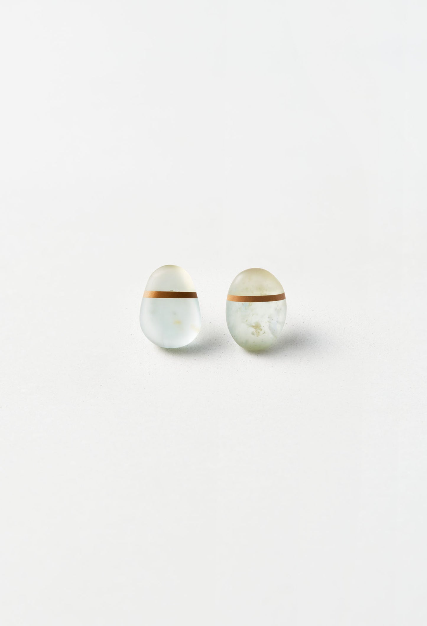 Aquamarine Round Pierced Earrings (Pair)