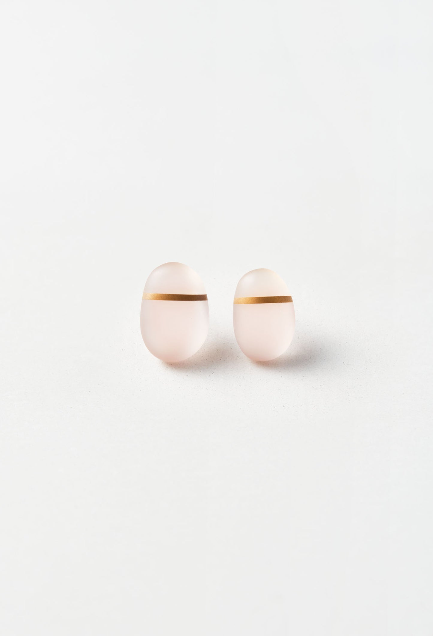 Rose Quartz Round Pierced Earrings (Pair)