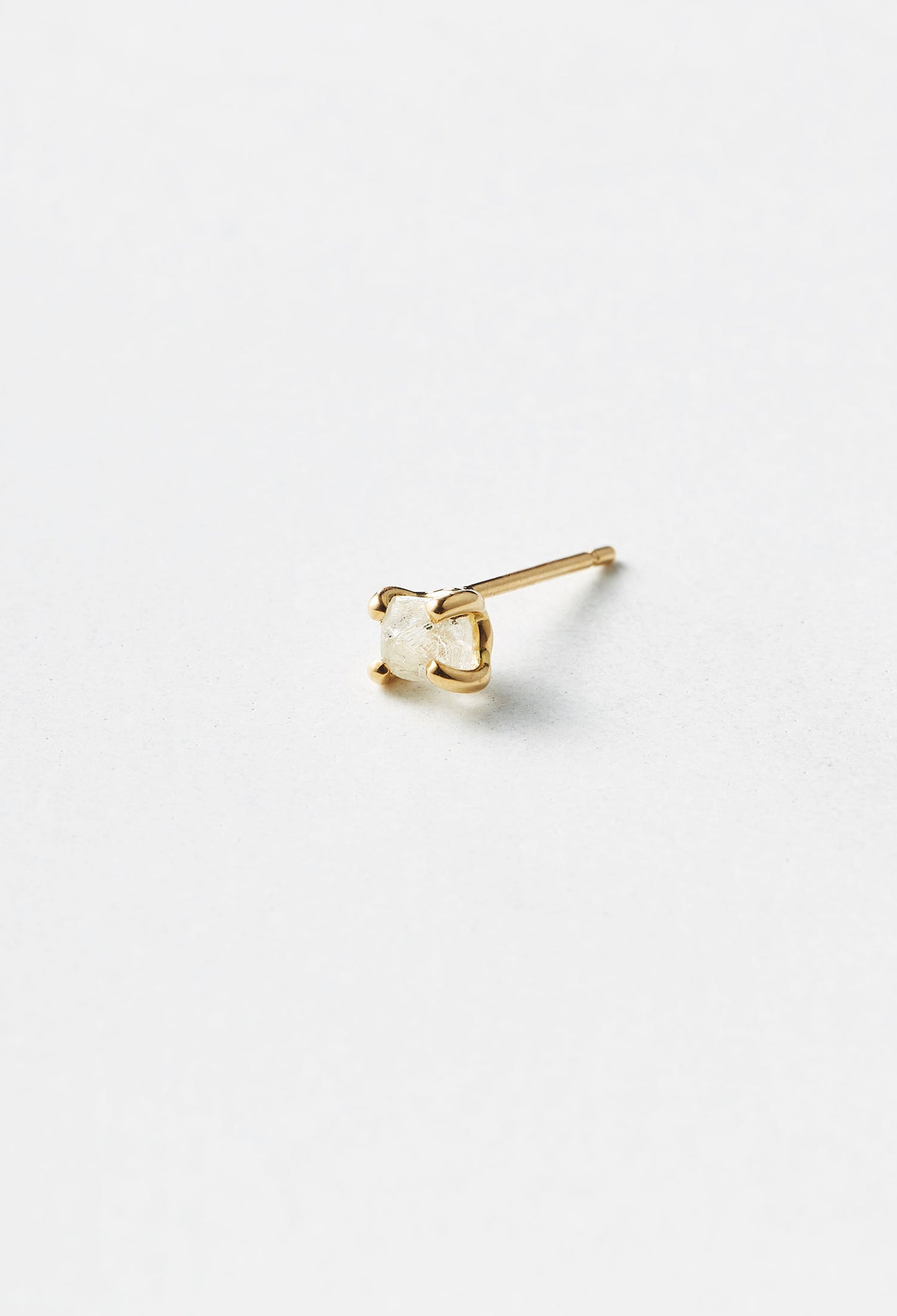 Rough Diamond Pierced Earring