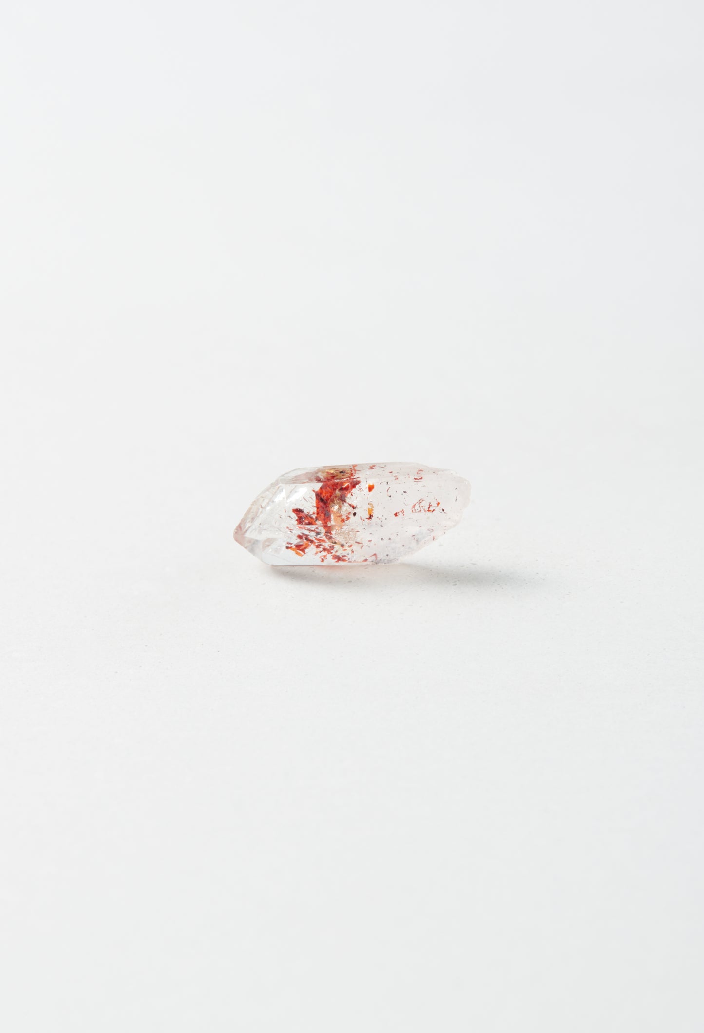 Lepidocrocite in Quartz Pierced Earring