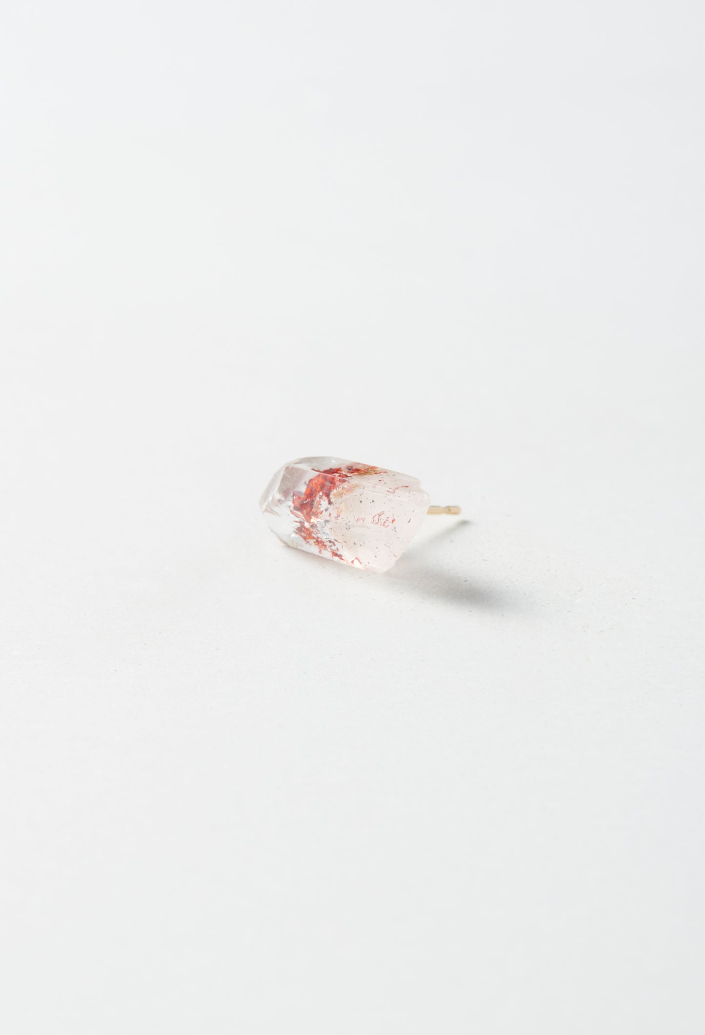 Lepidocrocite in Quartz Pierced Earring