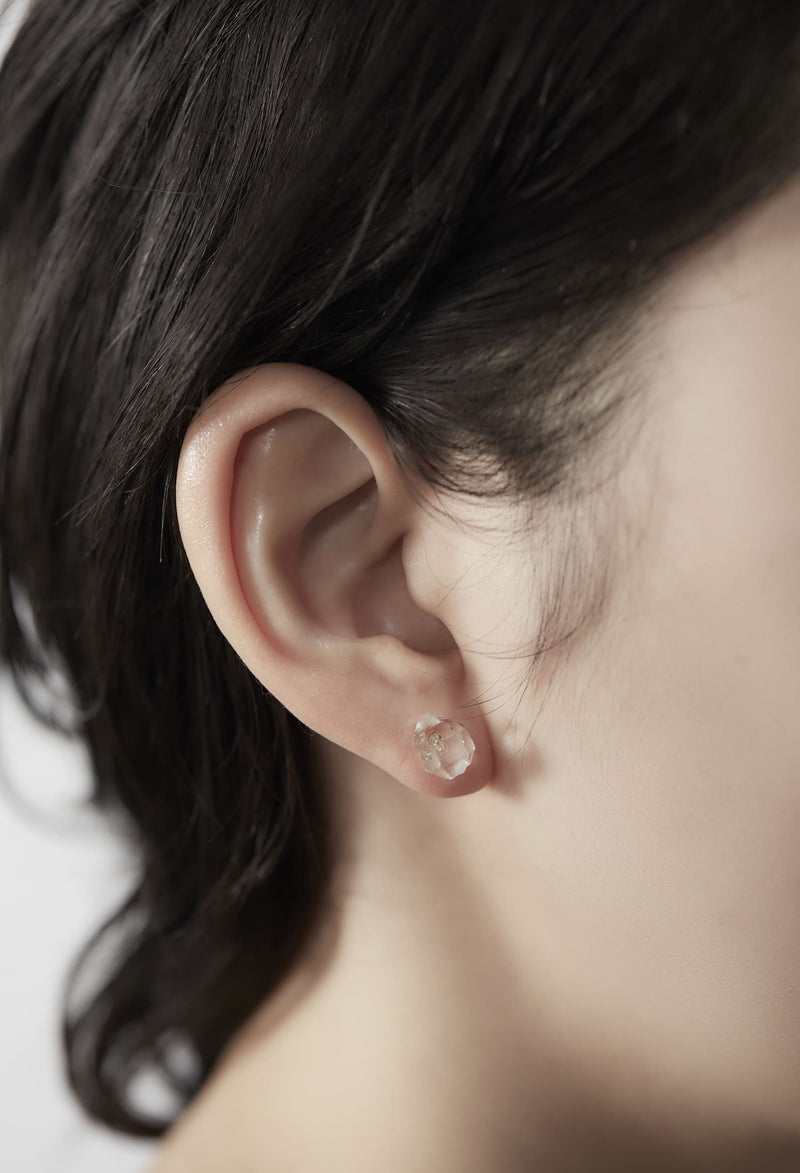 Diamond Quartz Pierced Earring