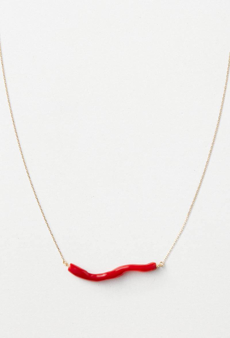 Coral Long Necklace / 80cm