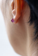 Ruby Pierced Earring