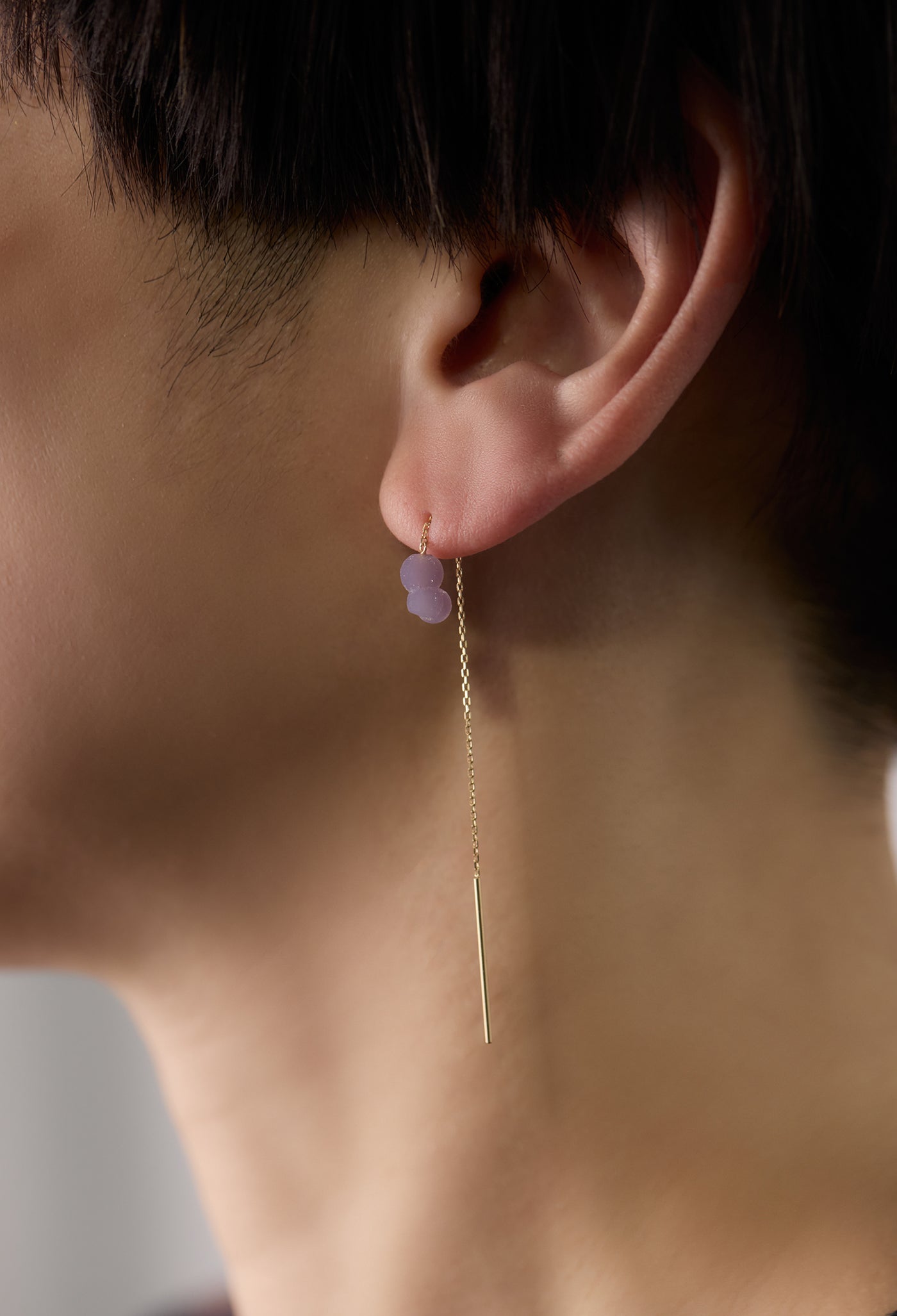 bororo ピアス 一点もの] Aquamarine Round Pierce – bororo