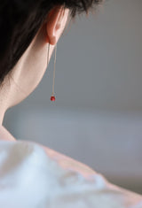 Spinel Chain Pierced Earring