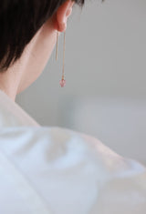 Spinel Chain Pierced Earring