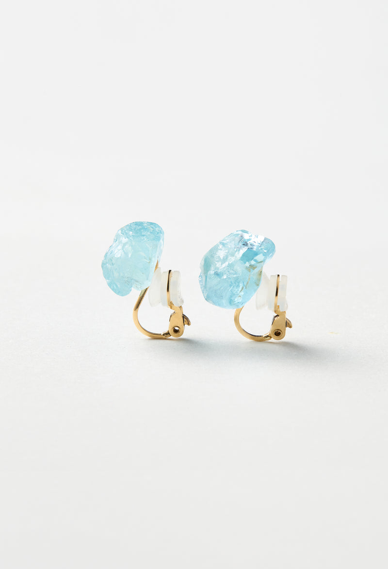 [一点もの] Aquamarine Earrings