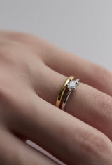 Engagement Ring Pt900 Round Brilliant Cut Diamond
