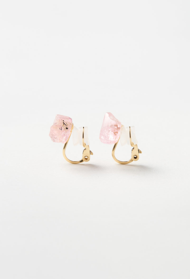 [一点もの] Pink Tourmaline Earrings
