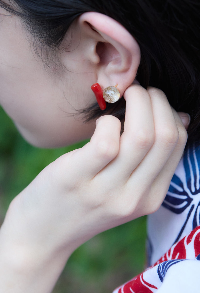 Rutile Quartz gyoku Pierce / 10mm