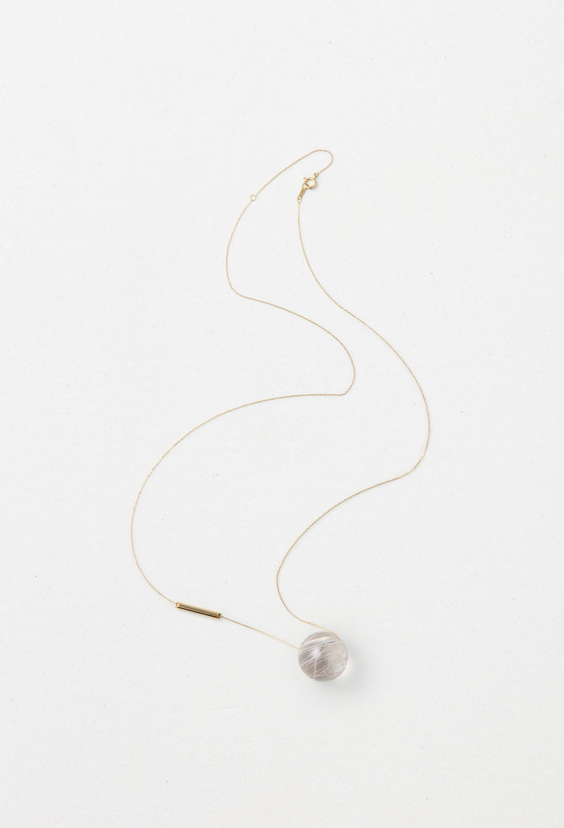 [一点もの] Red Rutile Quartz gyoku Necklace / M