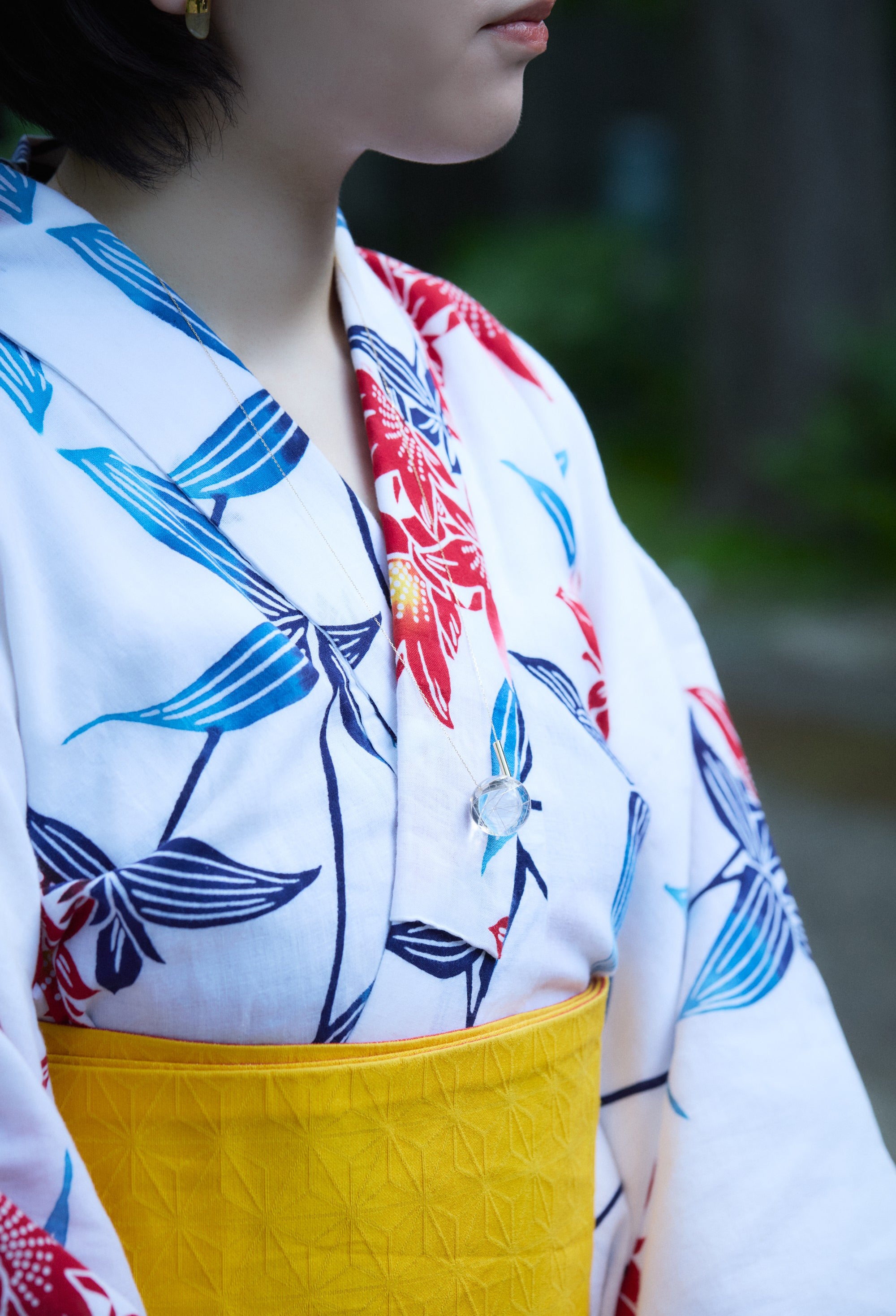 Red Rutile Quartz Necklace / 20mm / Gloss – bororo