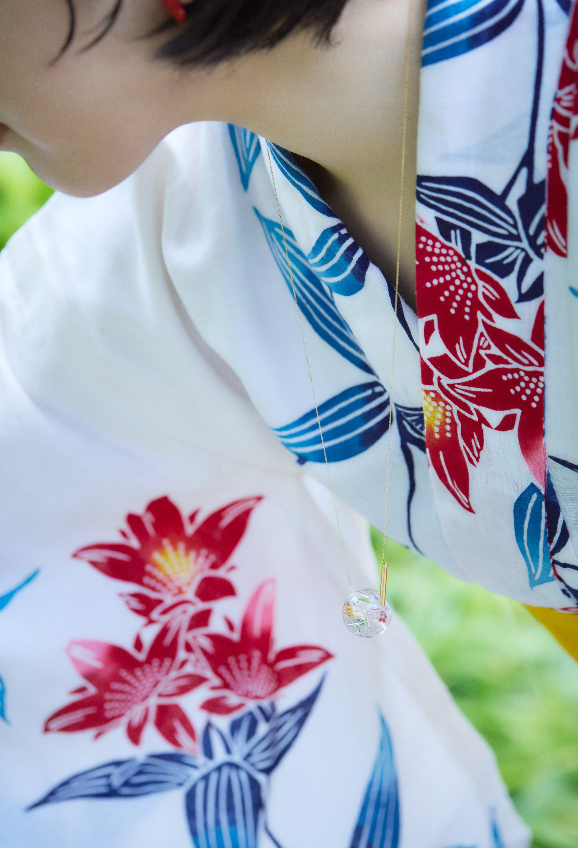 Red Rutile Quartz Necklace / 20mm / Gloss – bororo