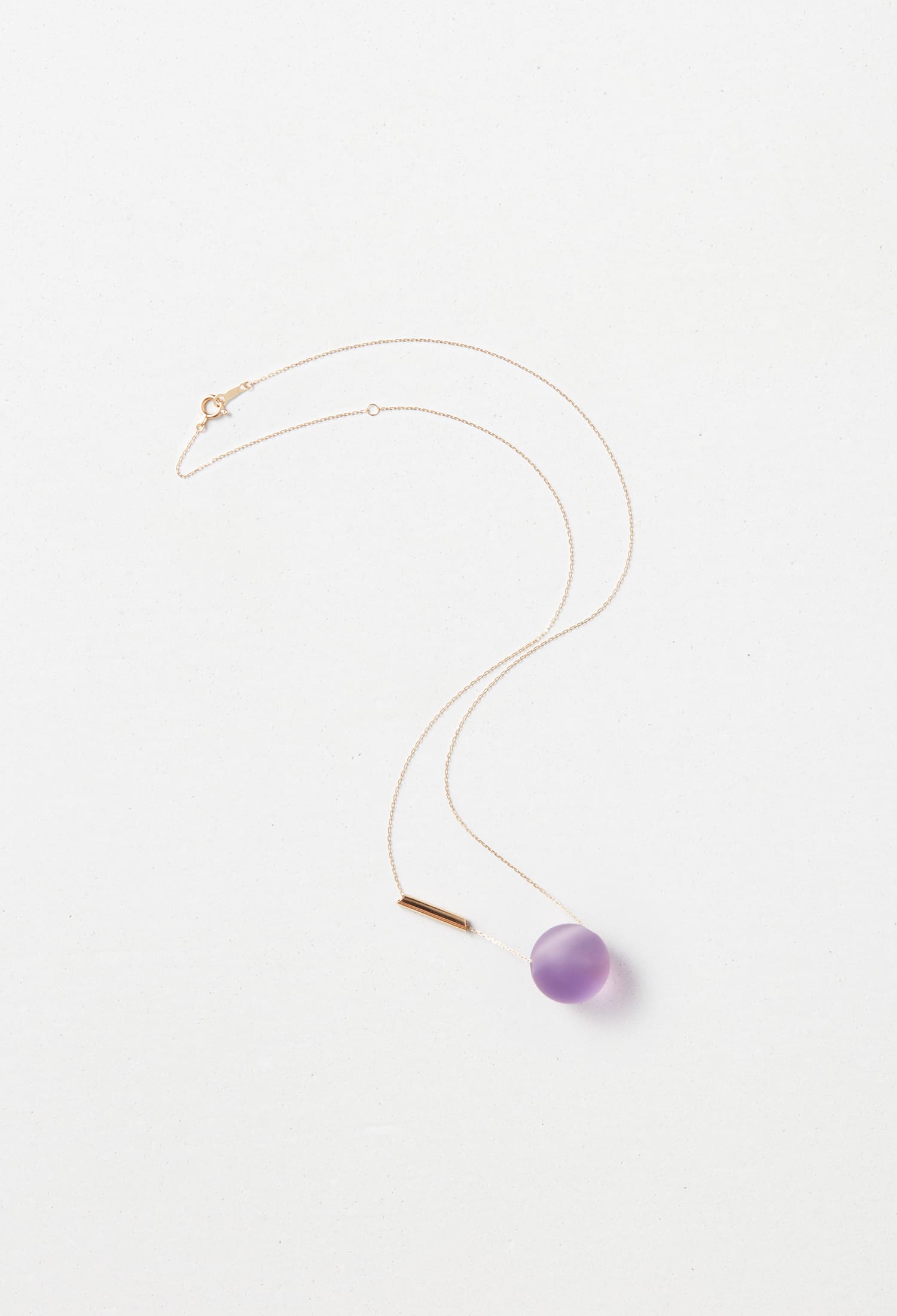 Amethyst Necklace / 15mm / Matt
