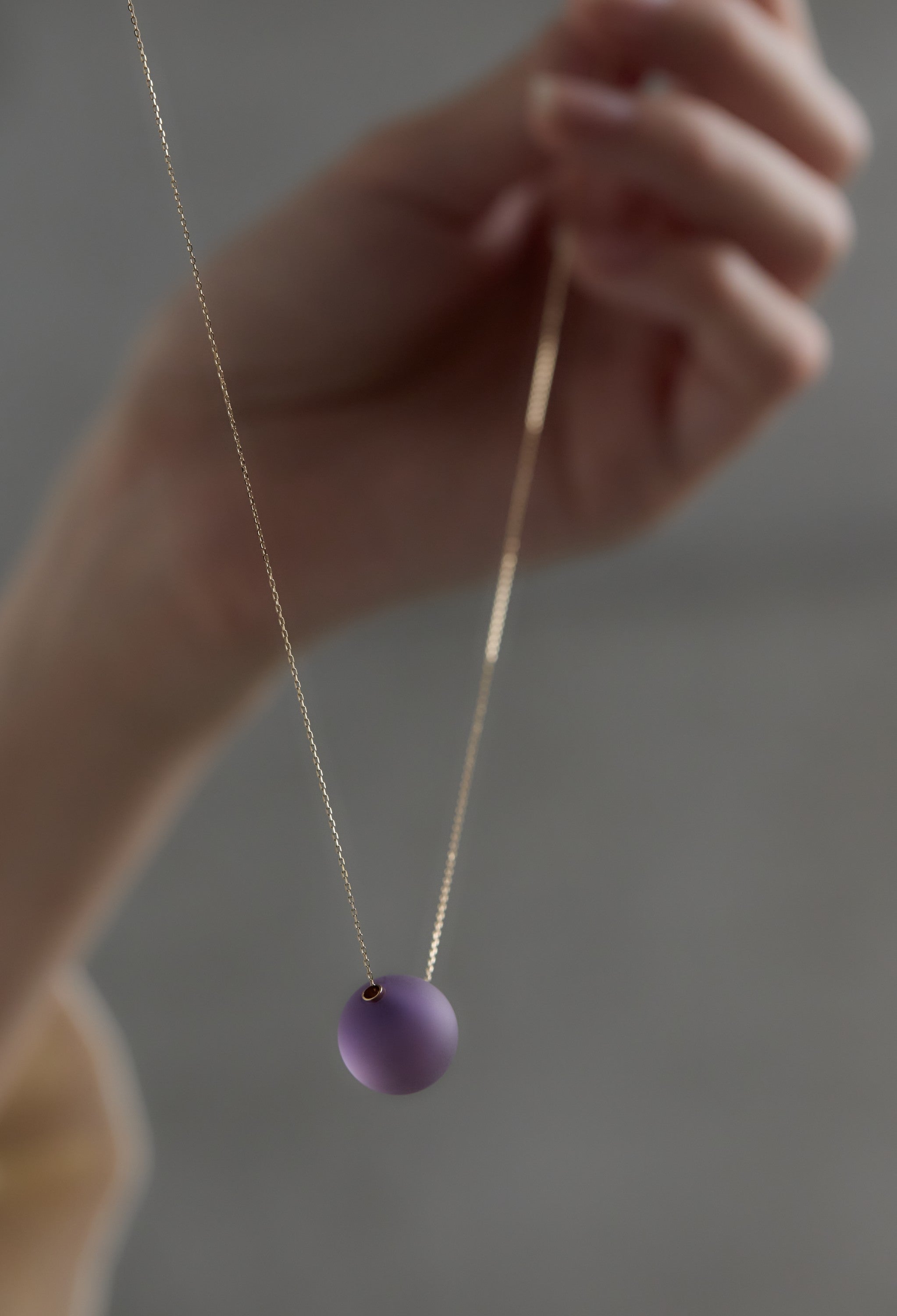 Amethyst Necklace / 15mm / Matt