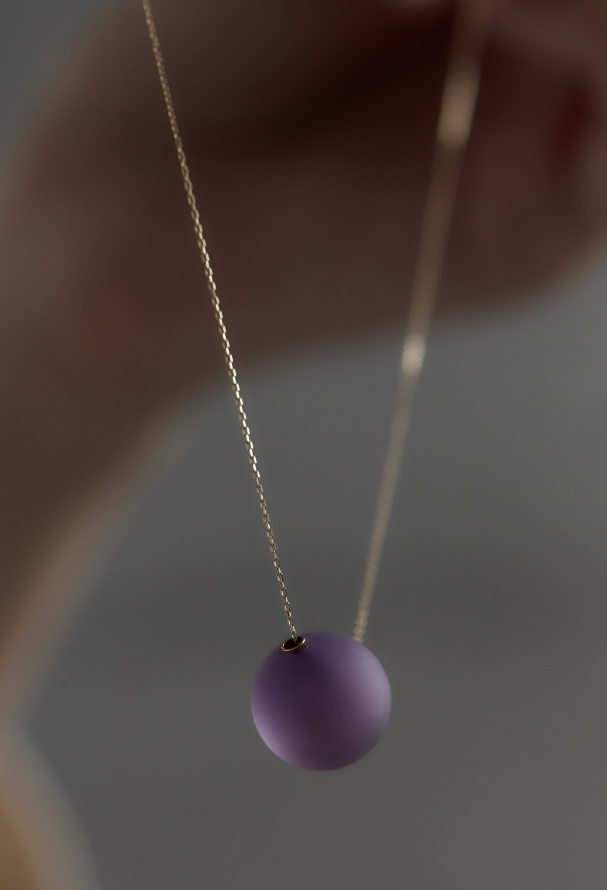 Amethyst Necklace / 15mm / Matt