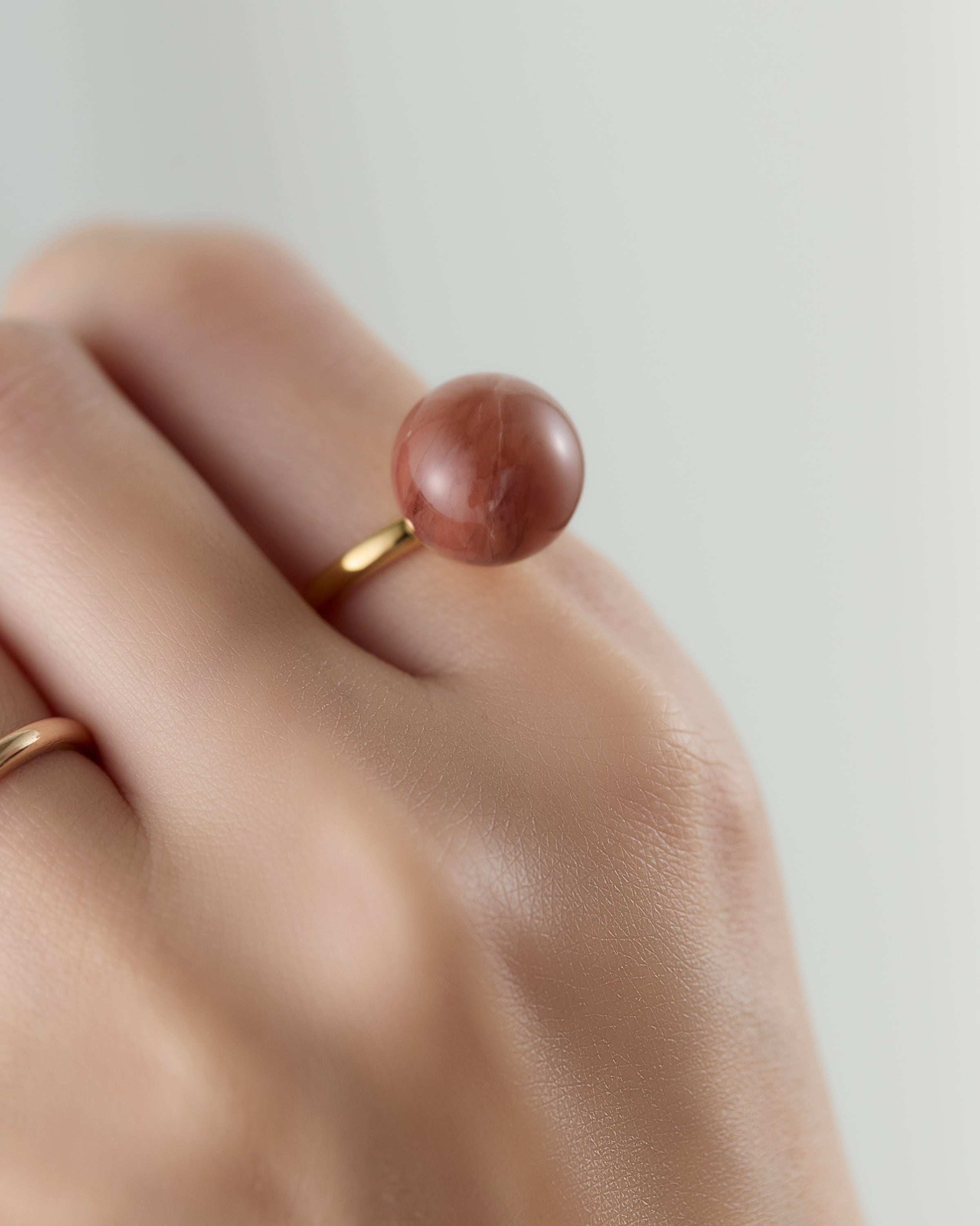 [One-of-a-kind] Rutile Quartz gyoku Ring / M