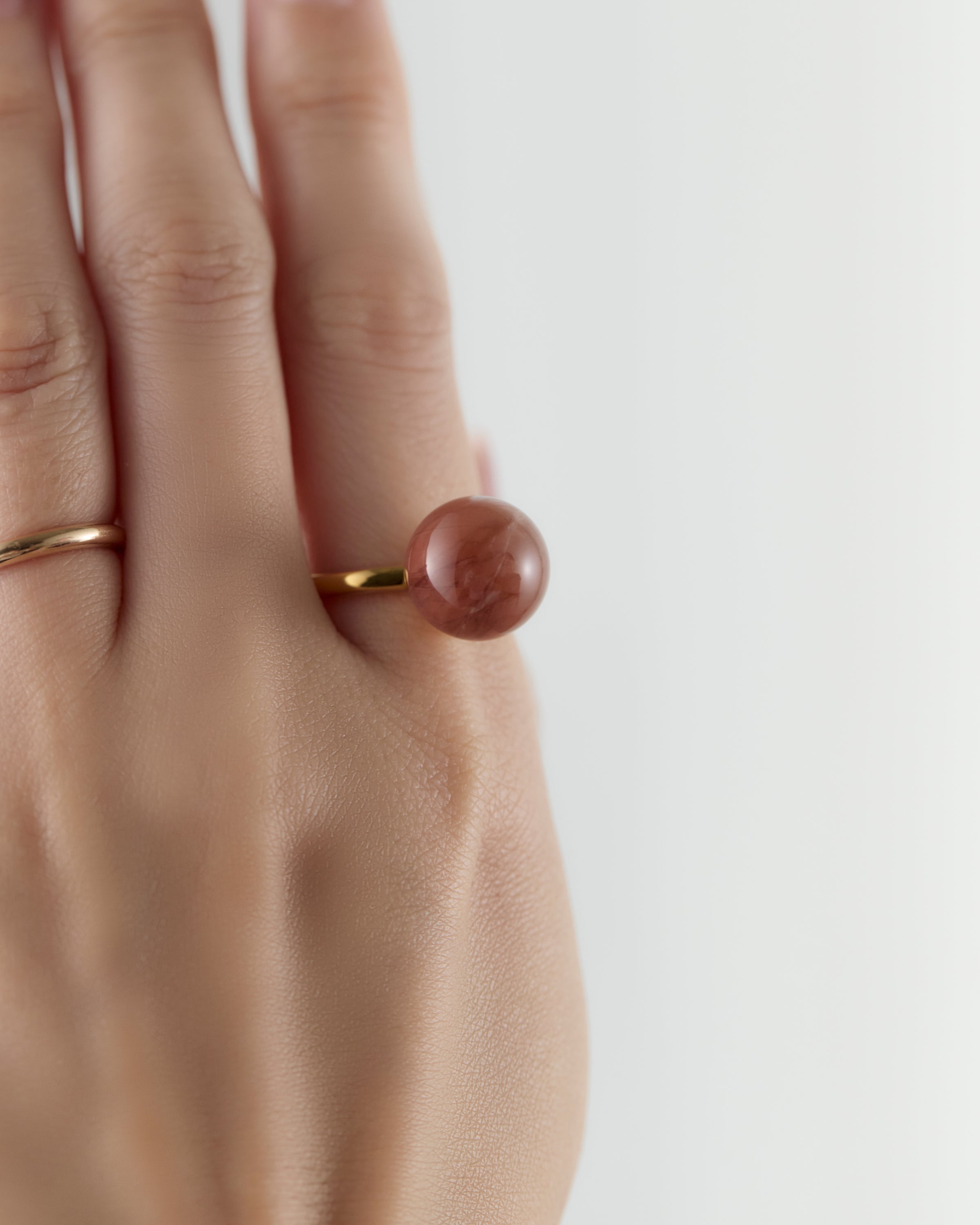 [One-of-a-kind] Rutile Quartz gyoku Ring / M