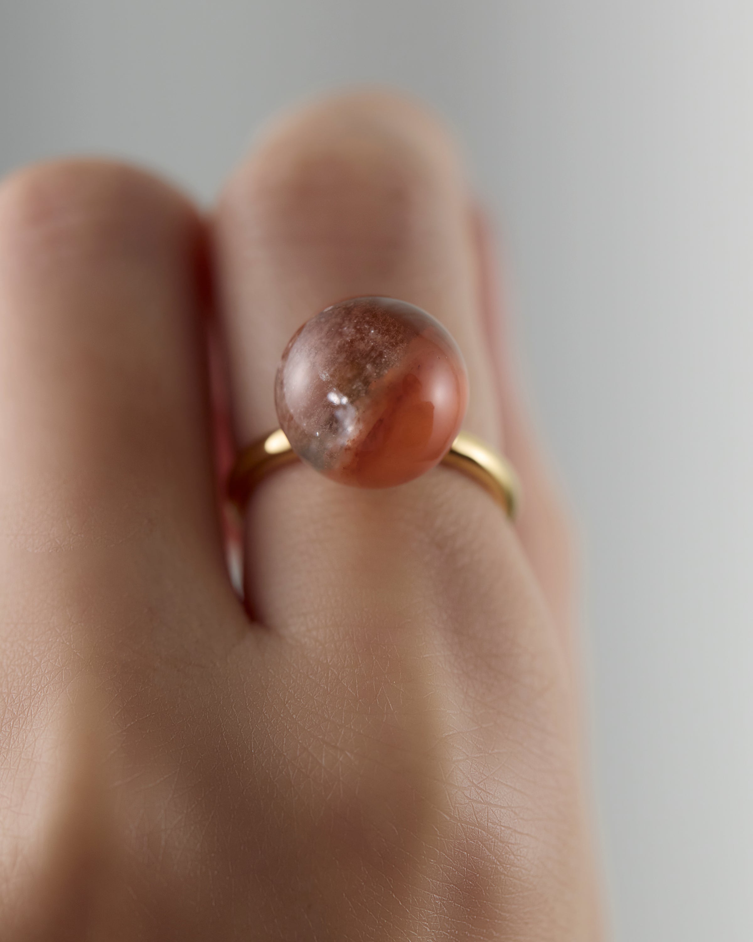 [One-of-a-kind] Rutile Quartz gyoku Ring / M