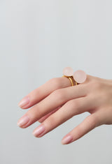 Rose Quartz gyoku Ring / M