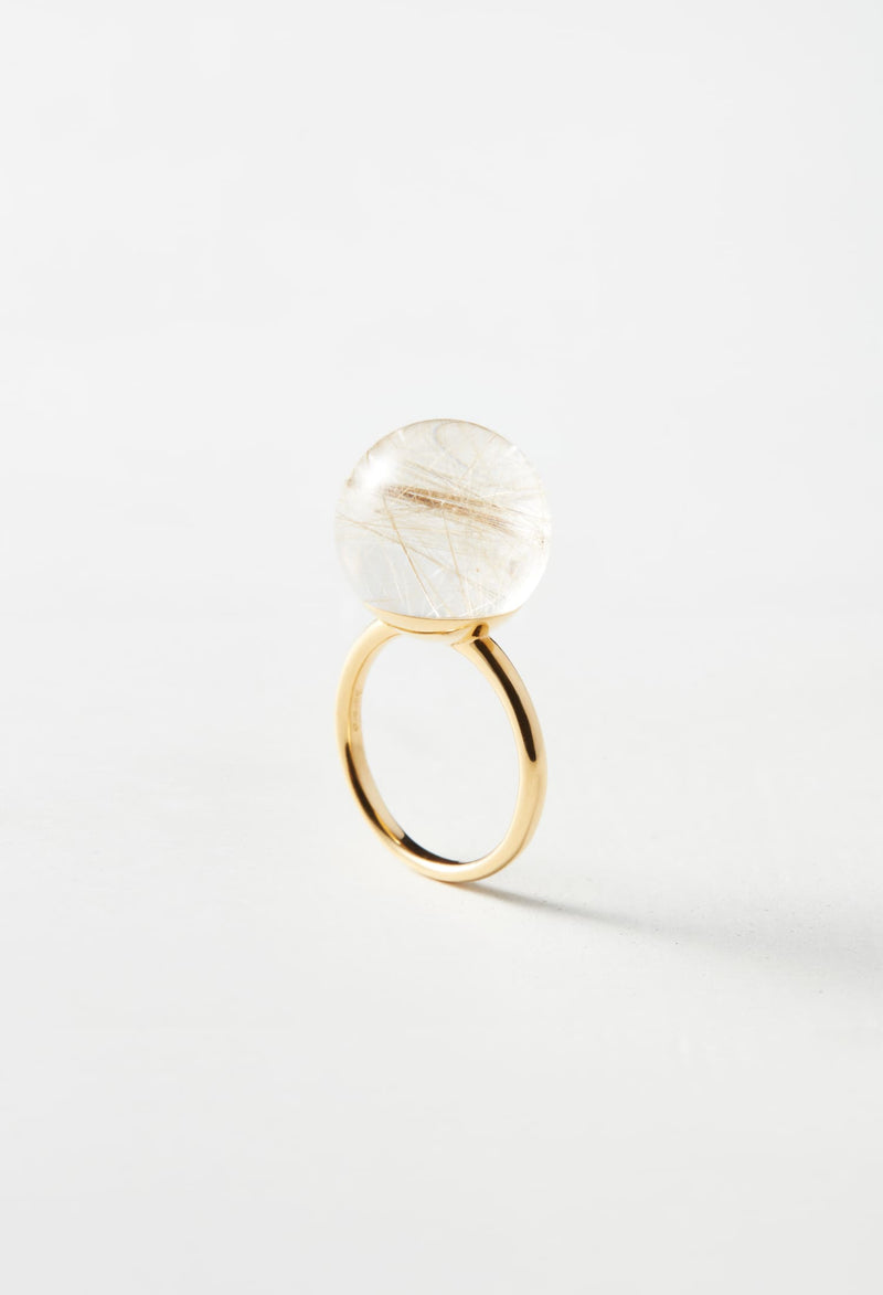 Rutile Quartz gyoku Ring / M