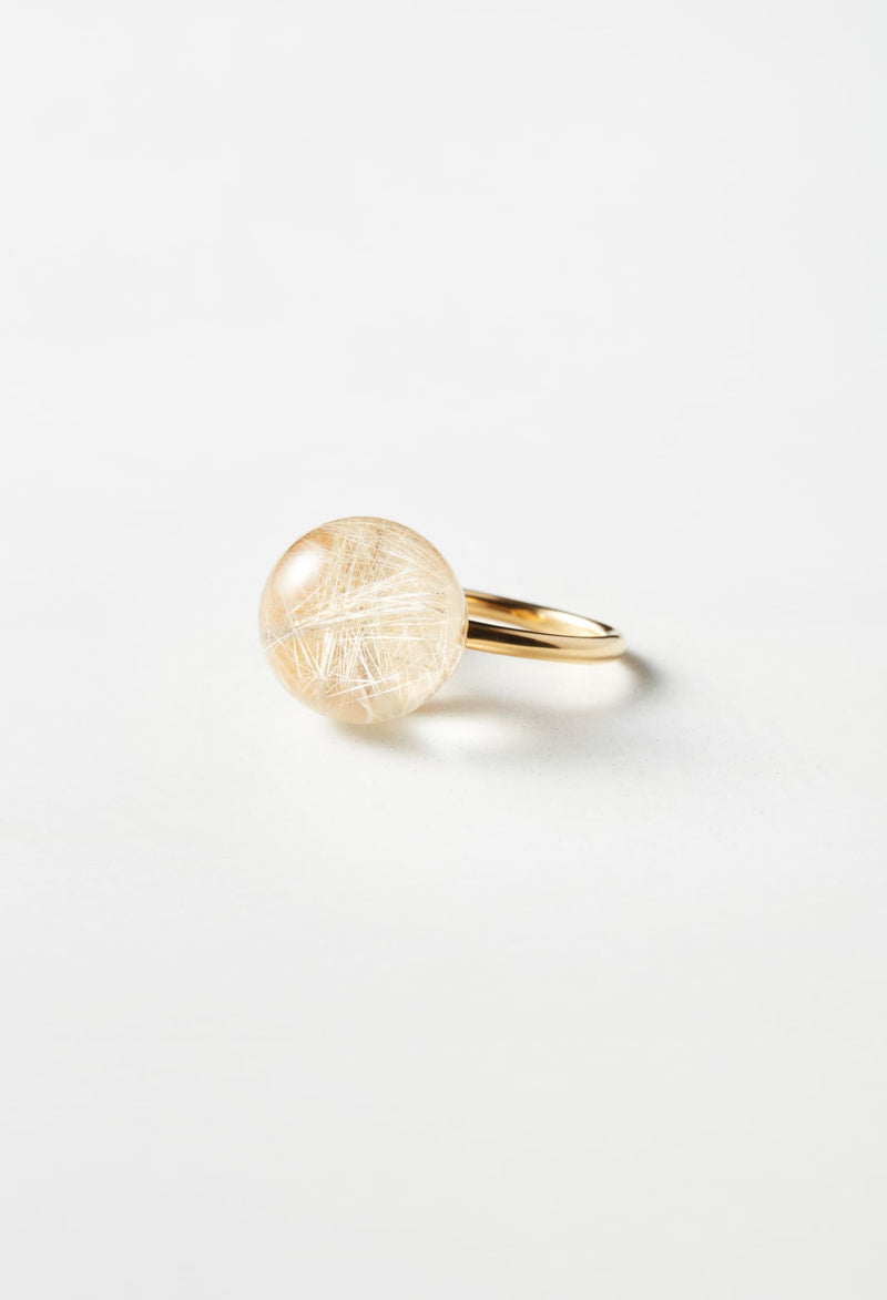 Rutile Quartz gyoku Ring / M