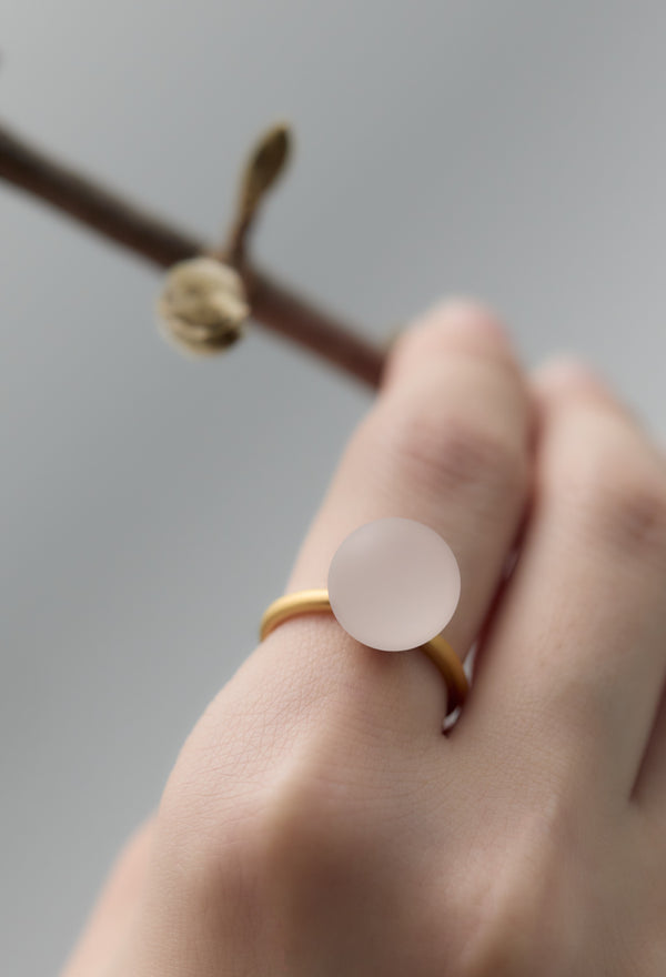 Rose Quartz gyoku Ring / S