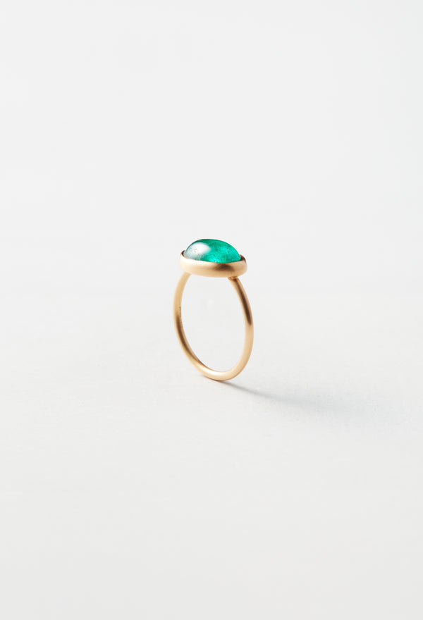 【一点もの】Emerald Cabochon Gem Ring
