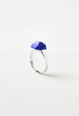 Lapis Lazuli Mini Rock Ring / Crystal / Silver