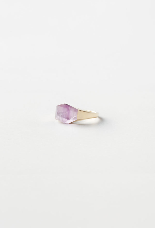 【一点もの】Bicolor Amethyst Mini Rock Ring Crystal