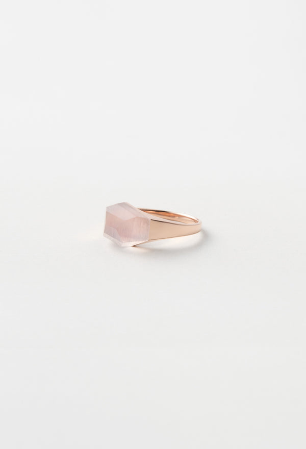 Rose Quartz Mini Rock Ring / Crystal / Pink