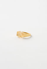 Quartz Mini Rock Ring / Crystal / Yellow