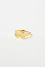 [一点もの] Rutile Quartz Mini Rock Ring / Crystal / Yellow