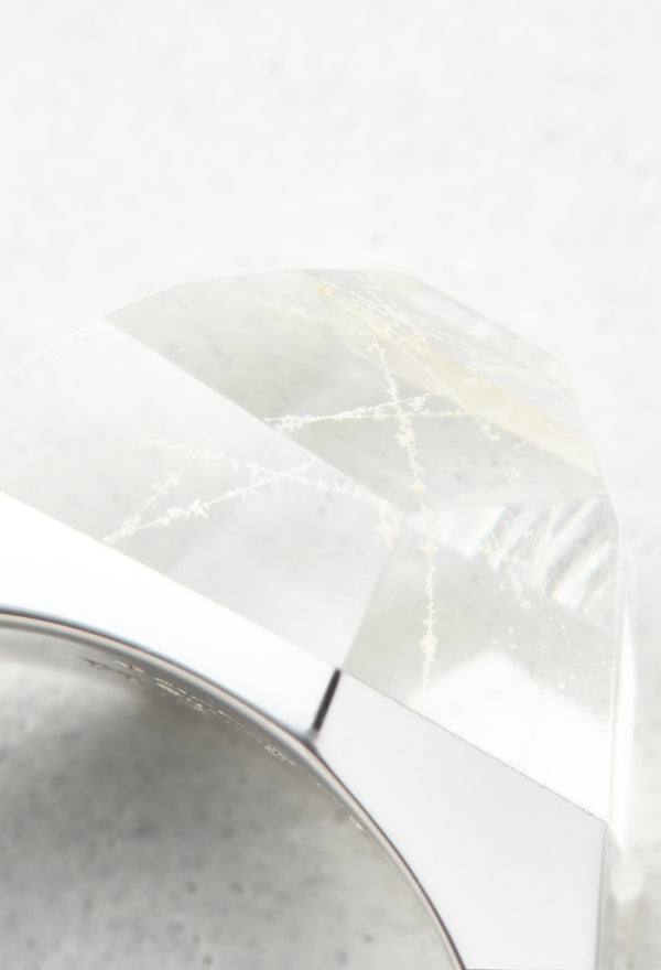 [一点もの] Silver Rutile Quartz Mini Rock Ring / Crystal / Silver