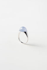Blue Chalcedony Mini Rock Ring / Round
