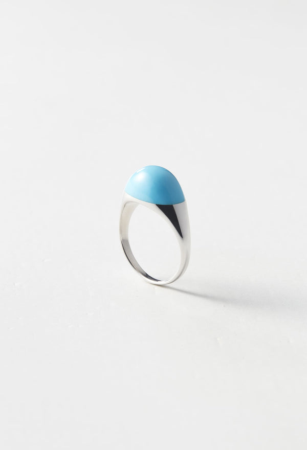 Turquoise Mini Rock Ring Round