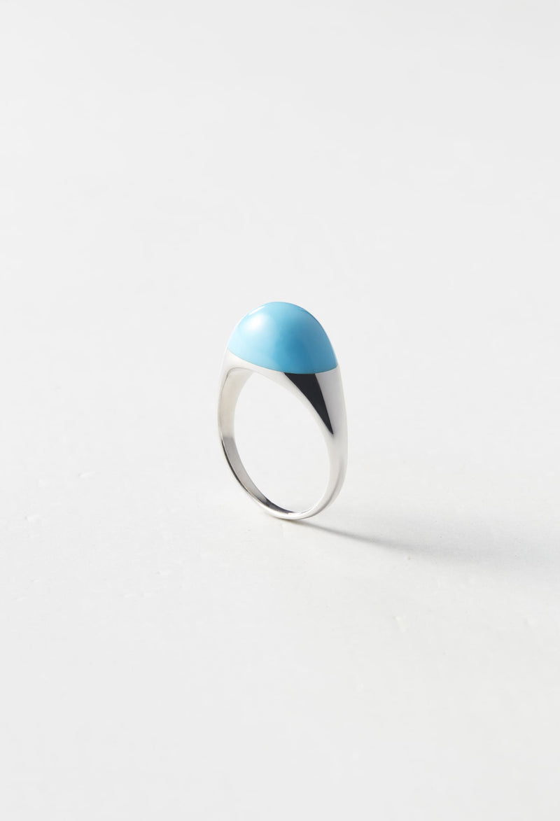 Turquoise Mini Rock Ring / Round