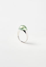 [一点もの] Aquamarine Mini Rock Ring / Round / Silver
