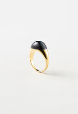 [一点もの] Hawk's Eye Mini Rock Ring / Round / Yellow