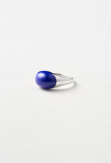 Lapis Lazuli Mini Rock Ring / Round / Silver